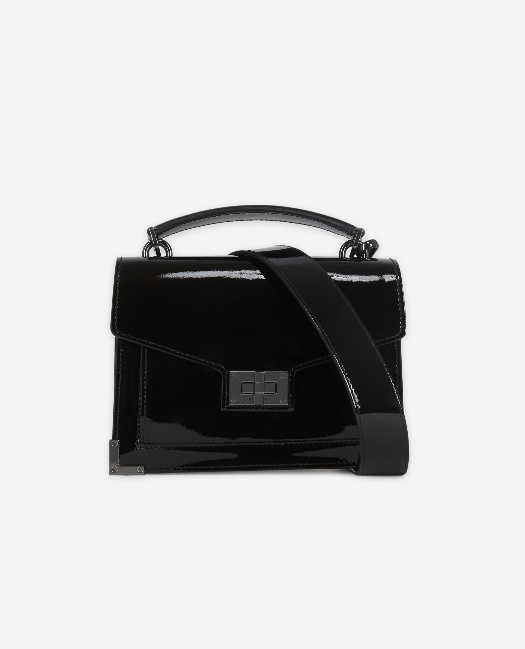 Sac Emily small en cuir effet vinyle noir The Kooples