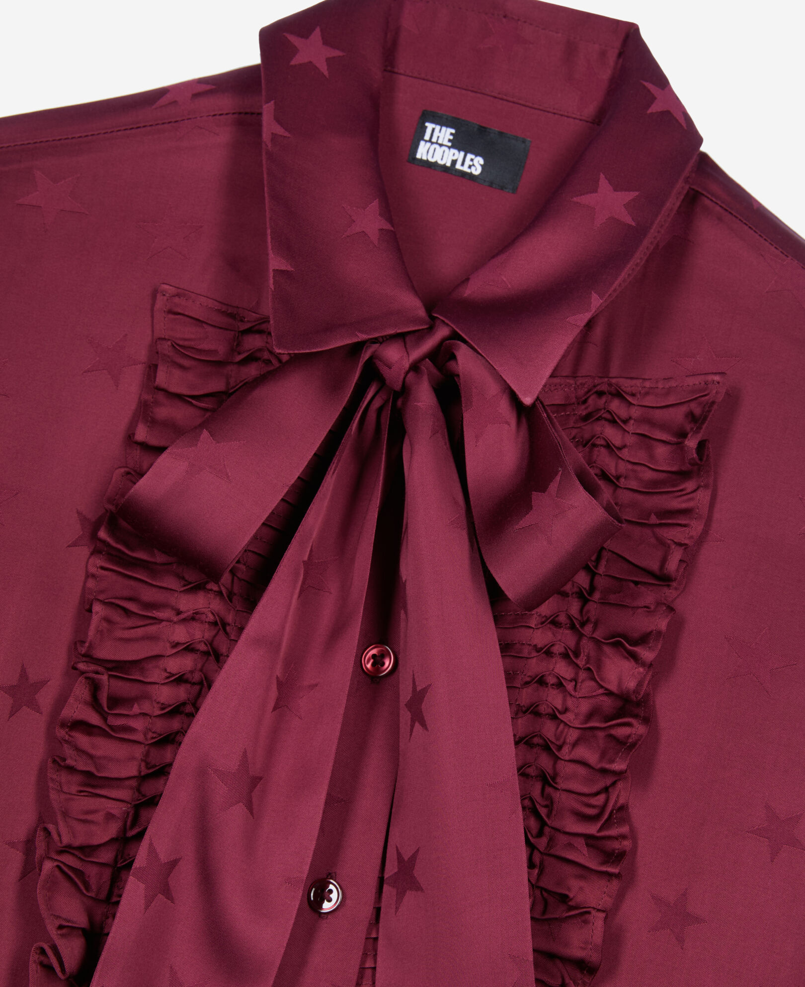 The Kooples WOMEN BURGUNDY burgundy jacquard short dress