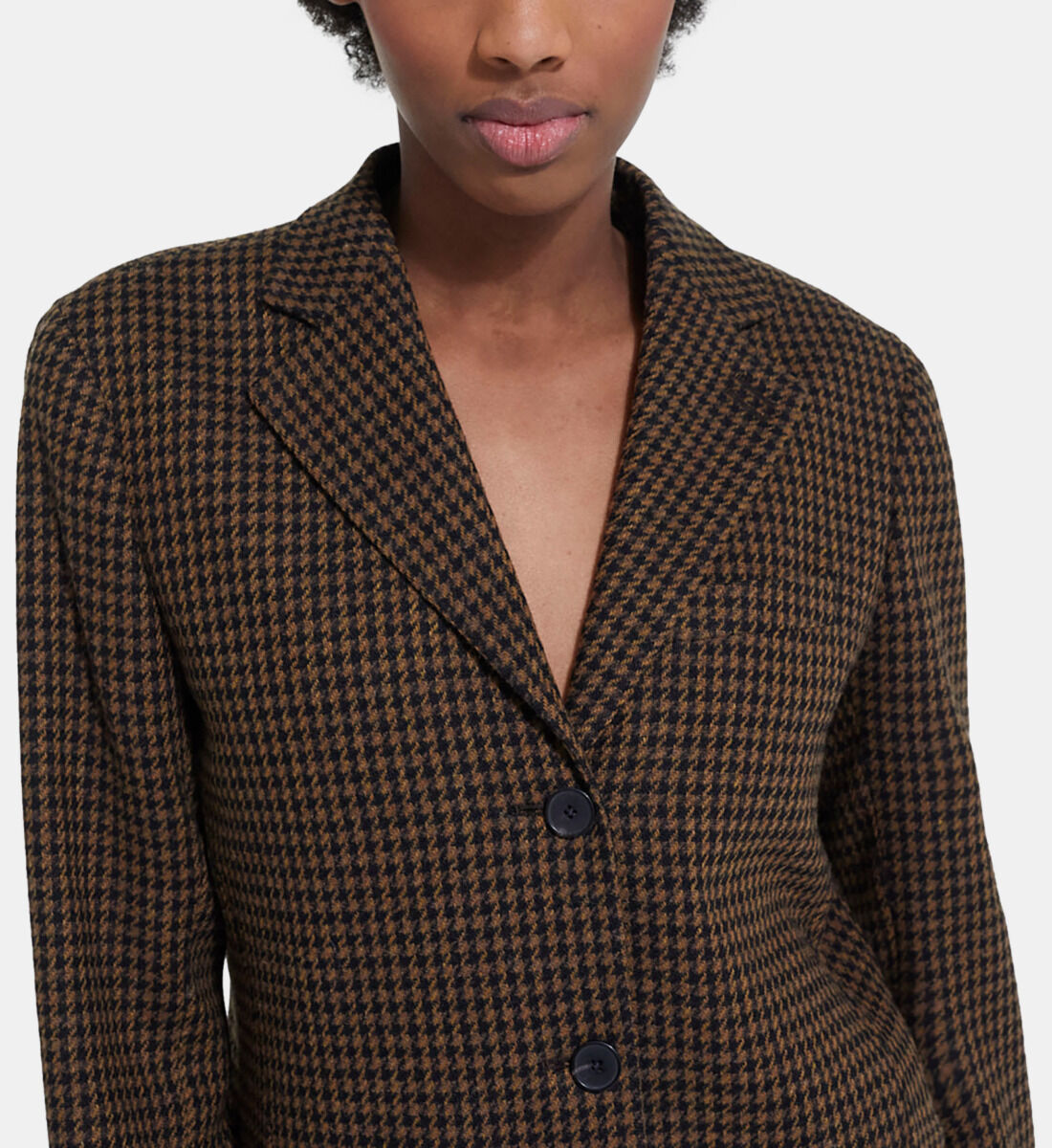 Wool houndstooth coat on sale