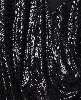 The Kooples FEMME BLACK robe à sequins courte noire