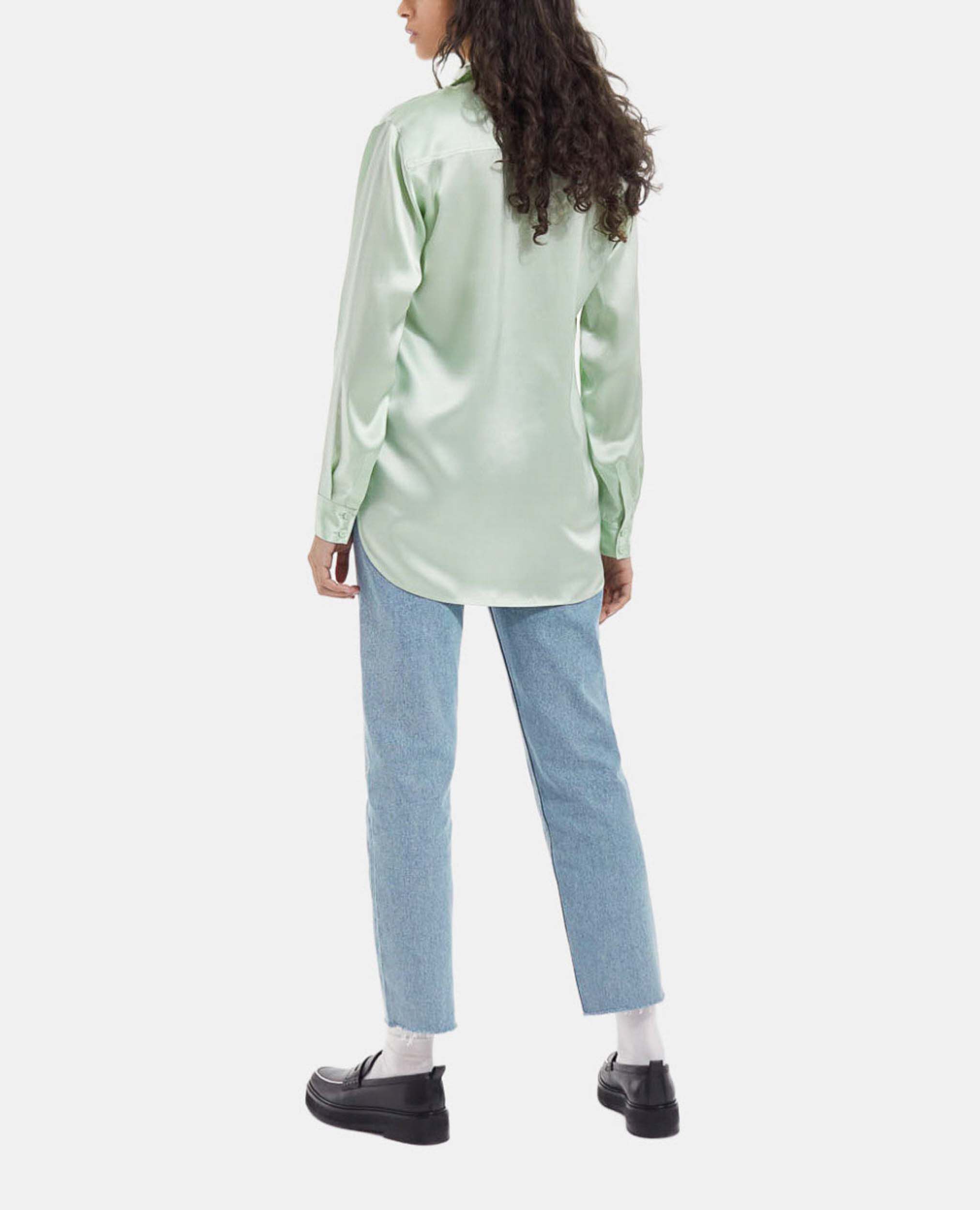 Mint green silk shirt