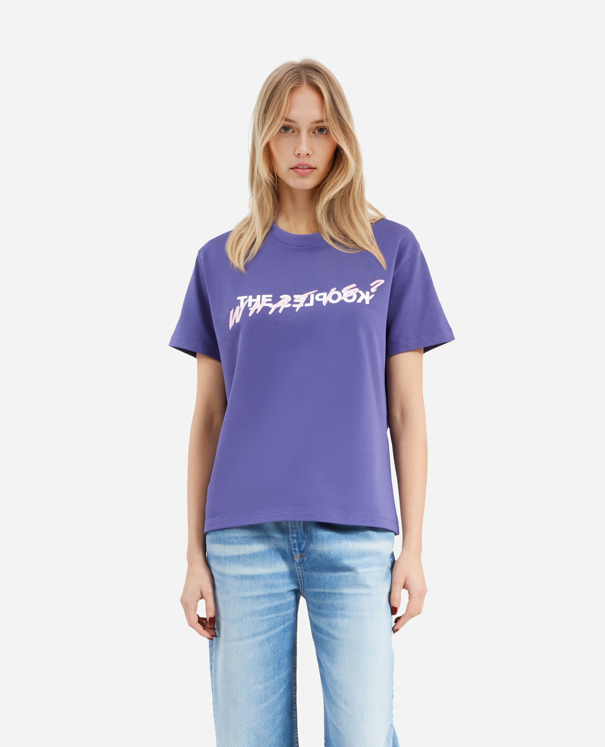 Purple What is T-shirt, BLUE ATLANTIQUE, hi-res image number null