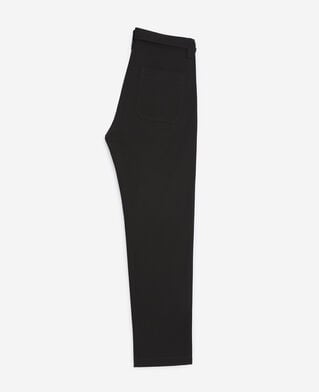 The Kooples H BLACK straight-cut black trousers with belt
