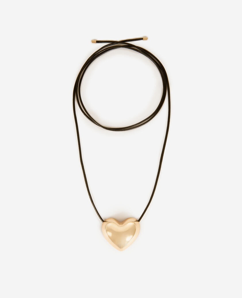 The Kooples FEMME GOLD collier pendentif c&oelig;ur dor&eacute;