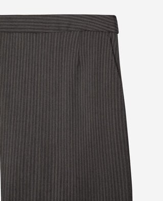 The Kooples DAMEN DARK GREY kurzer grau gestreifter rock