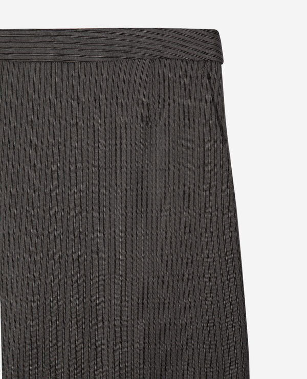 The Kooples DAMEN DARK GREY kurzer grau gestreifter rock