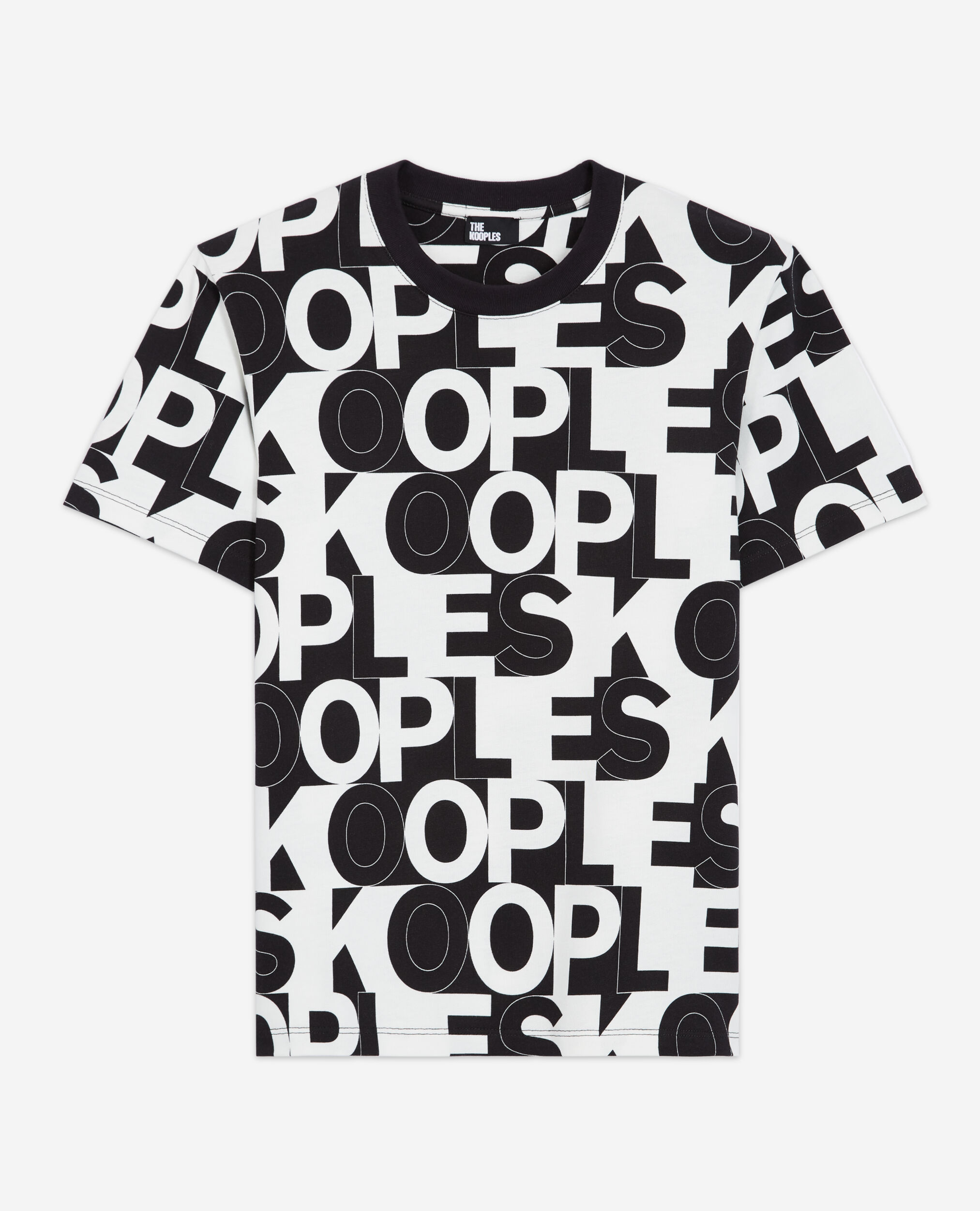 Camiseta logotipo The Kooples, BLACK / WHITE, hi-res image number null