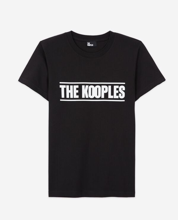 Schwarzes T-Shirt mit The Kooples Logo