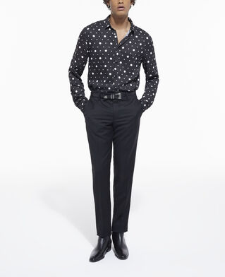 The Kooples HOMME BLACK-ECRU chemise col classique imprimée