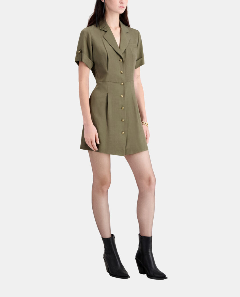 The Kooples WOMEN KAKI short khaki dress