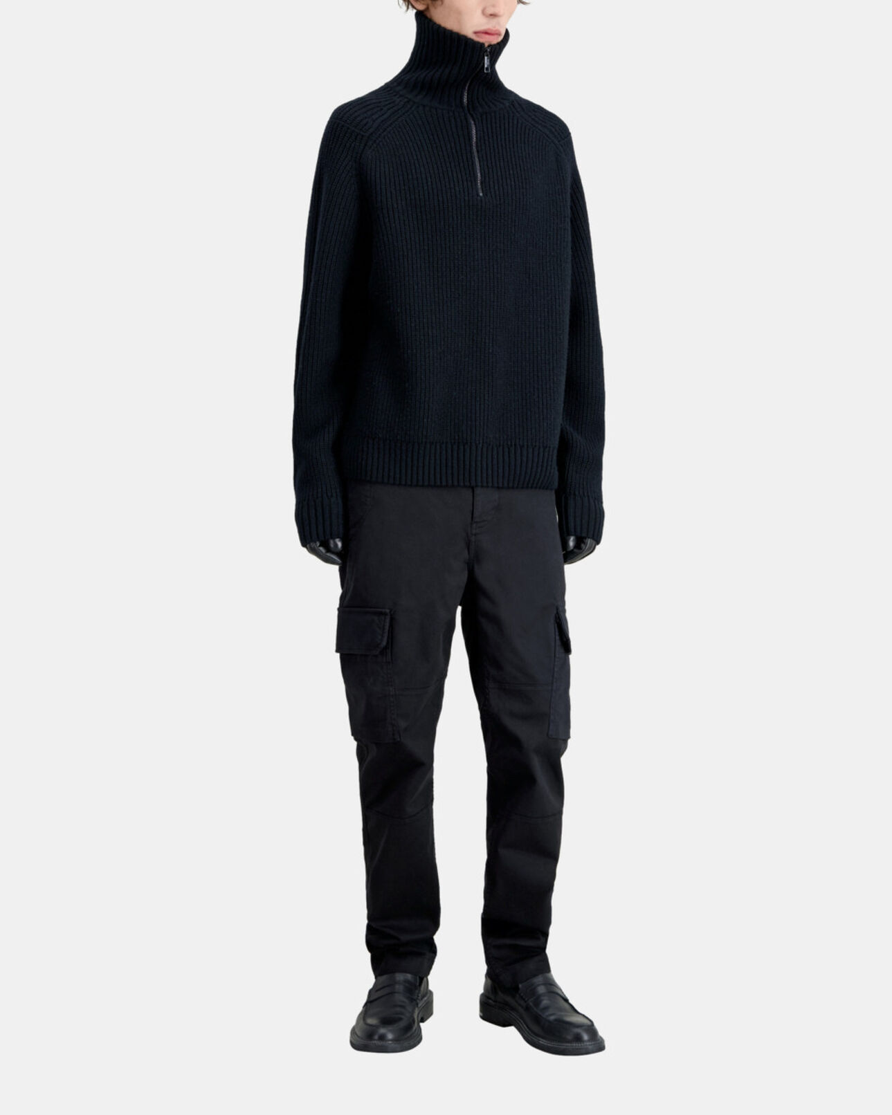 The Kooples MEN BLACK black wool sweater