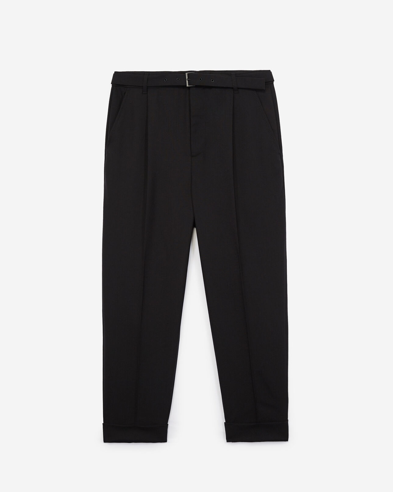 The Kooples HERREN BLACK schwarze weite wollhose