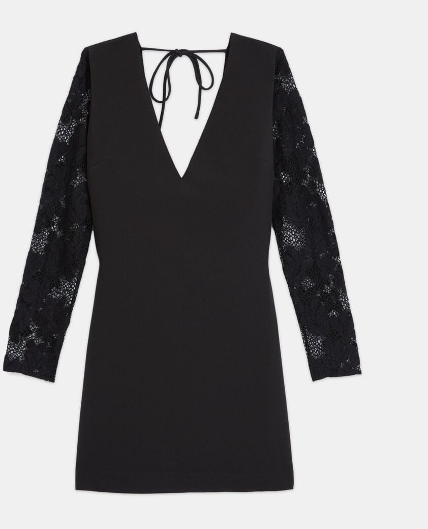 The Kooples DAMEN BLACK schwarzes kurzes kleid