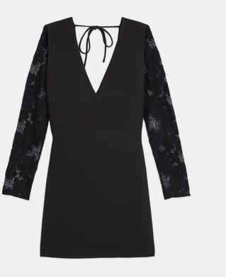 The Kooples FEMME BLACK robe courte noire