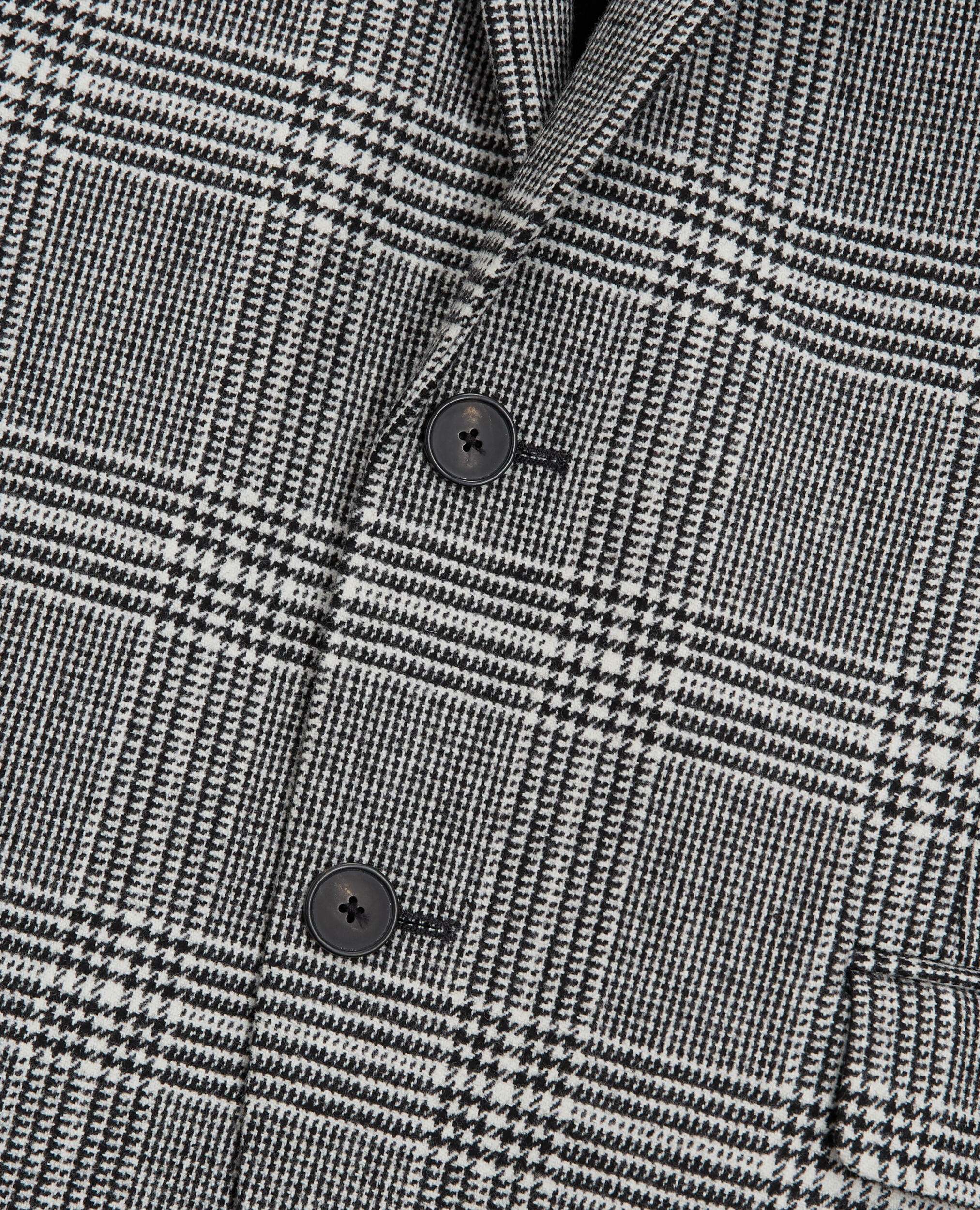 Wool suit jacket with check motif, BLACK WHITE, hi-res image number null