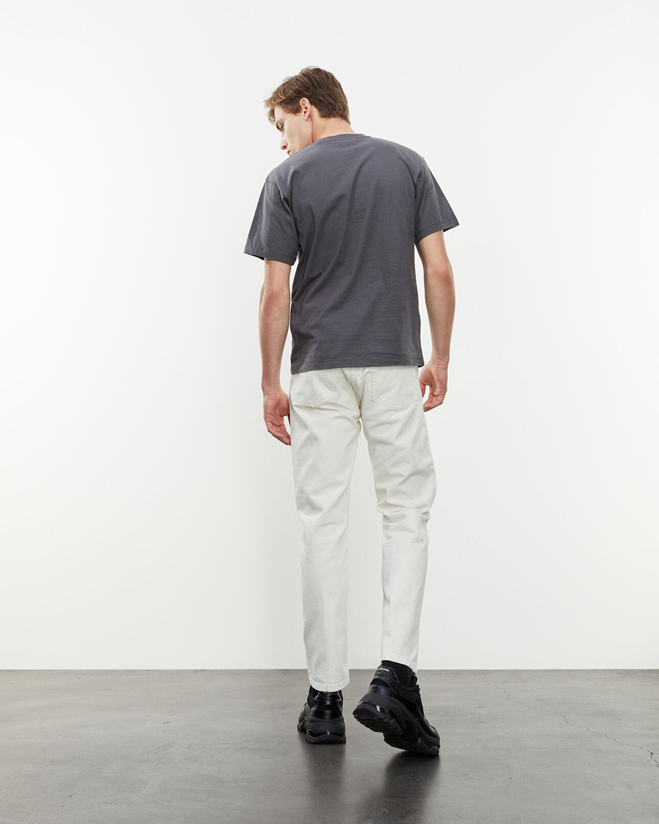 The Kooples HERREN ANTHRACITE baumwoll-t-shirt anthrazitgrau logo
