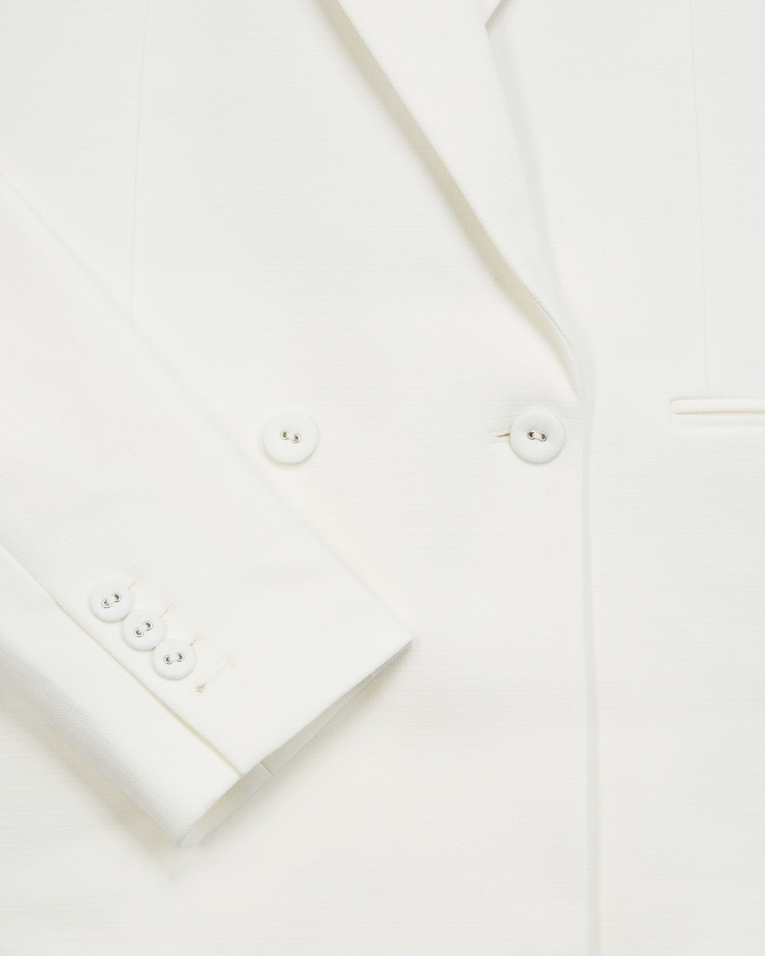 Double-breasted ecru suit jacket w/pockets, ECRU, hi-res image number null
