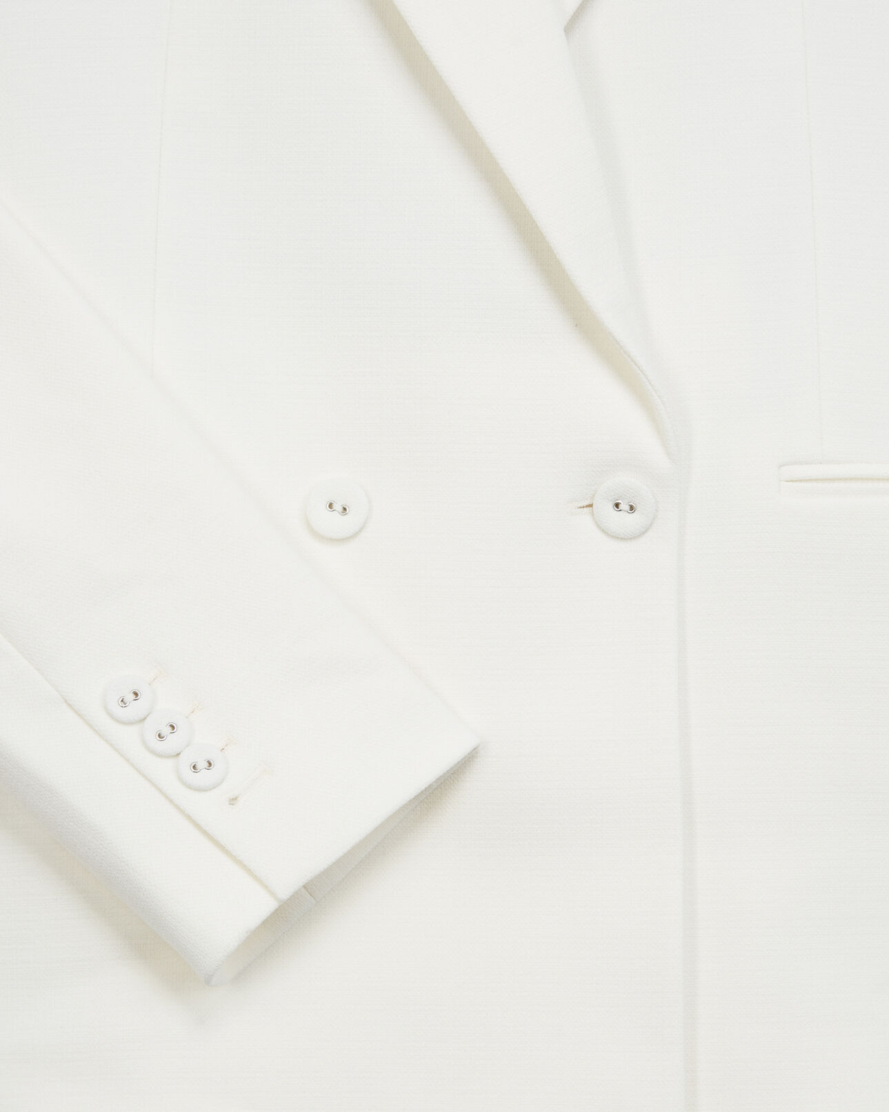 The Kooples WOMEN ECRU double-breasted ecru suit jacket w/pockets