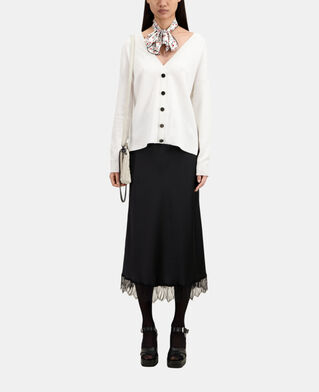 The Kooples DAMEN ECRU pullover mit knopfleiste am rücken