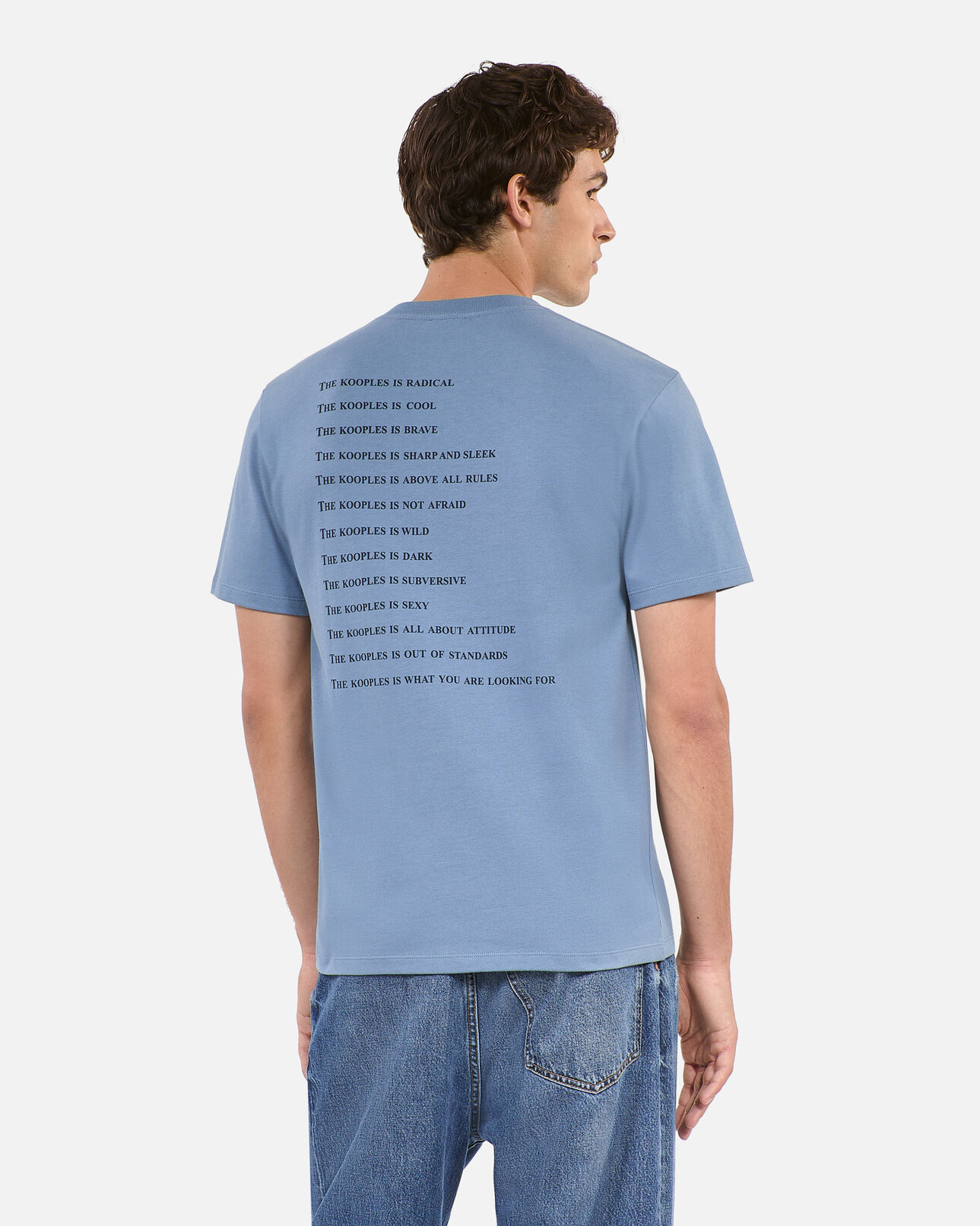 The Kooples MEN STONE BLUE light blue what t-shirt