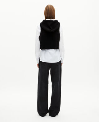 The Kooples WOMEN BLACK sleeveless sweater in black wool and cotton