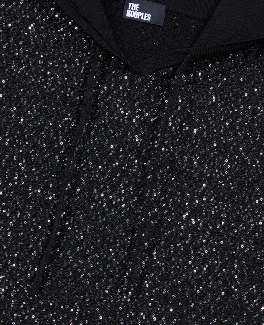 The Kooples MUJER BLACK sudadera lentejuelas punto negro