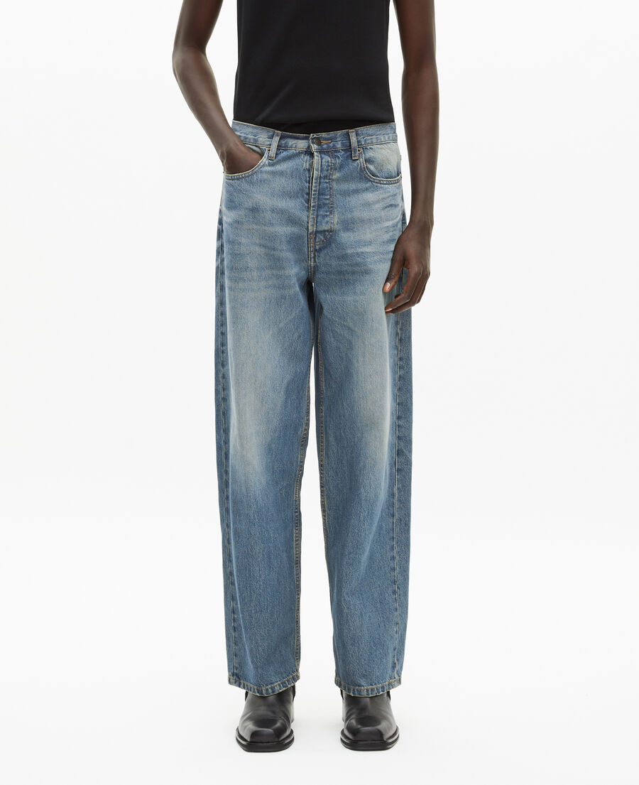 The Kooples MEN USED RAPIECE light blue straight jeans