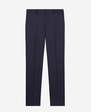The Kooples HOMME NAVY pantalon de costume bleu marine en flanelle
