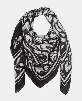 The Kooples MIXTE ECRU foulard en cachemire imprimé