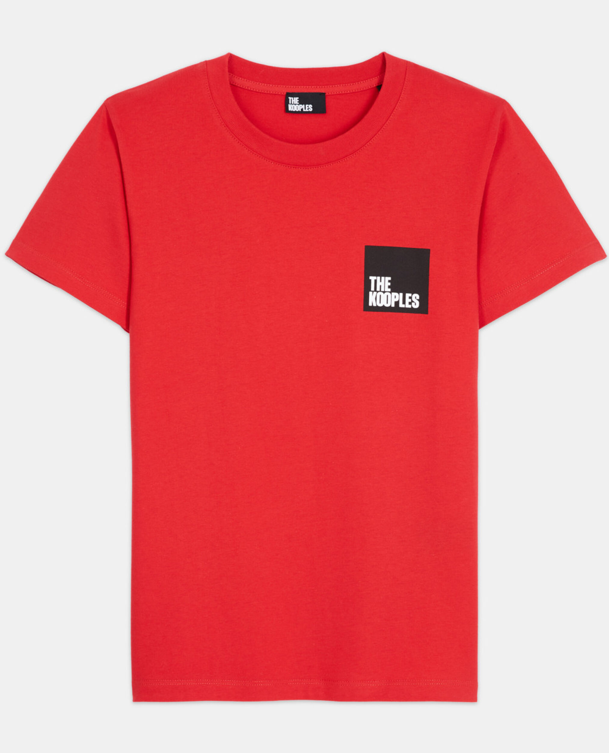 Red cotton T-shirt, TANGO RED, hi-res image number null