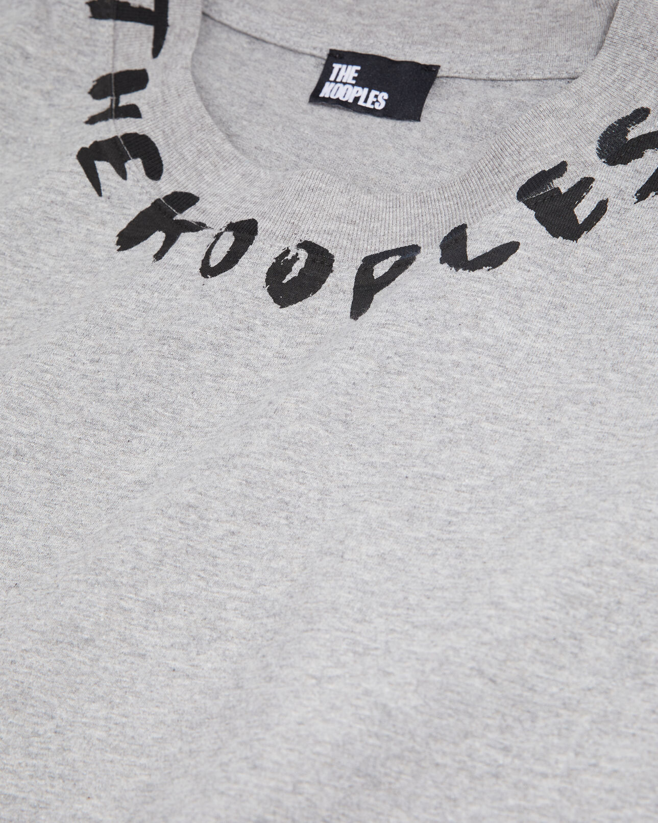 The Kooples MEN GREY MELANGE men's grey t-shirt with logo