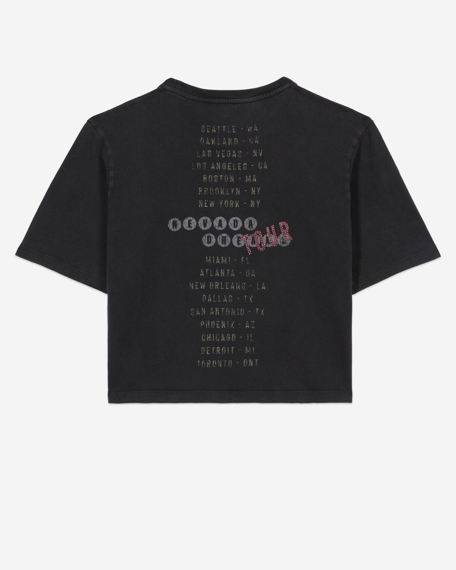 Black t-shirt with Nevada dreams serigraphy, BLACK WASHED, hi-res image number null