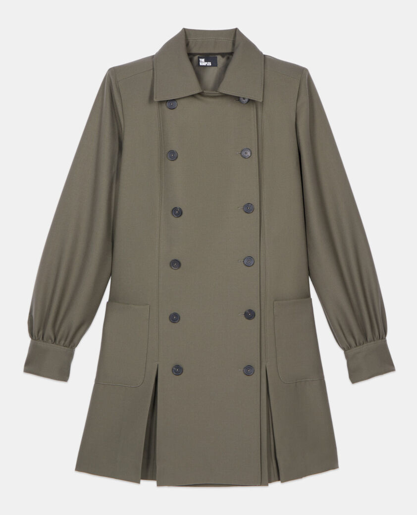 The Kooples FEMME KAKI robe tailleur courte kaki