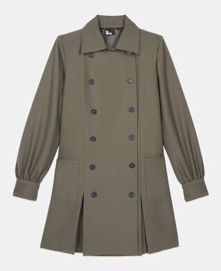 The Kooples WOMEN KAKI khaki short tailored dress