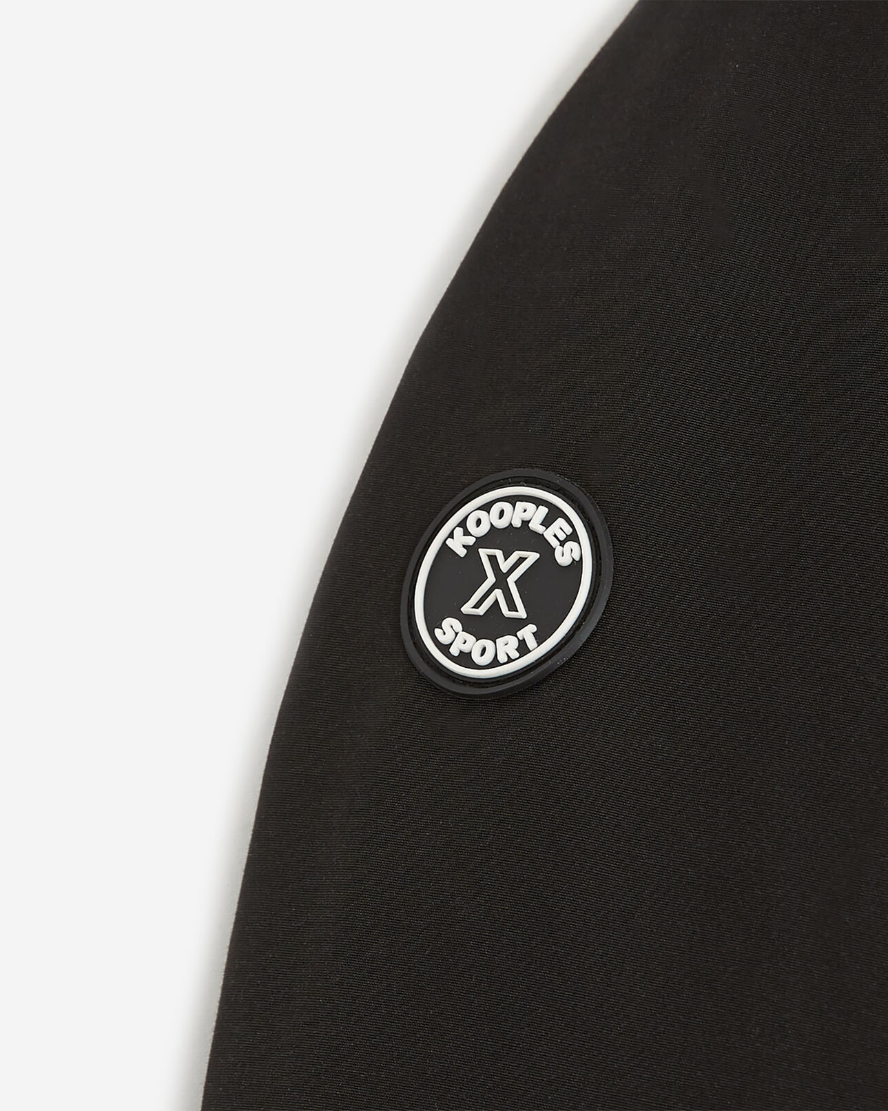 The Kooples HOMME BLACK parka polyester noire multipoches zippée