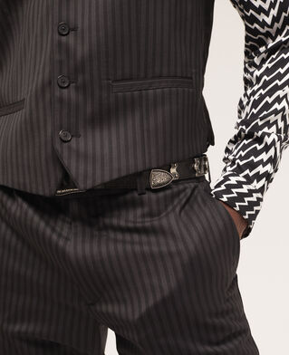 The Kooples HERREN BLACK GREY schwarze anzugweste aus wolle