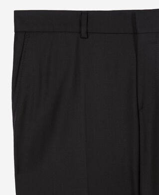 The Kooples MEN BLACK super 100s black wool suit pants