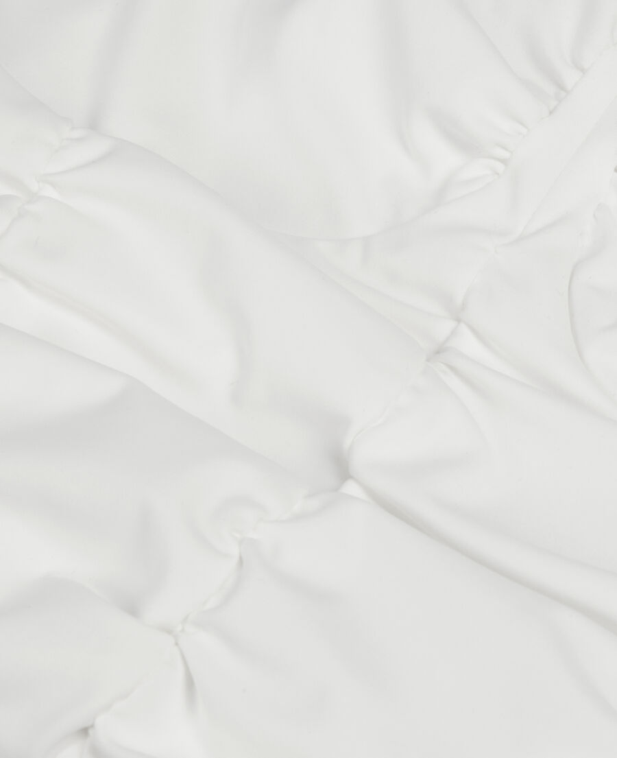 The Kooples FEMME ECRU top court avec drap&eacute; &eacute;cru