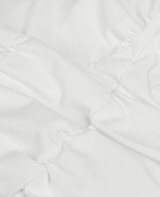 The Kooples FEMME ECRU top court avec drap&eacute; &eacute;cru