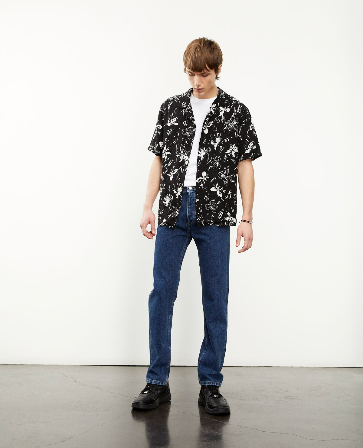 Flowing floral shirt with short sleeves The Kooples