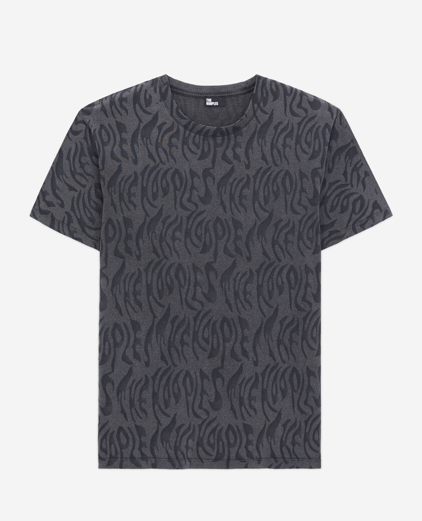 The Kooples HOMME BLACK WASHED t-shirt homme imprimé