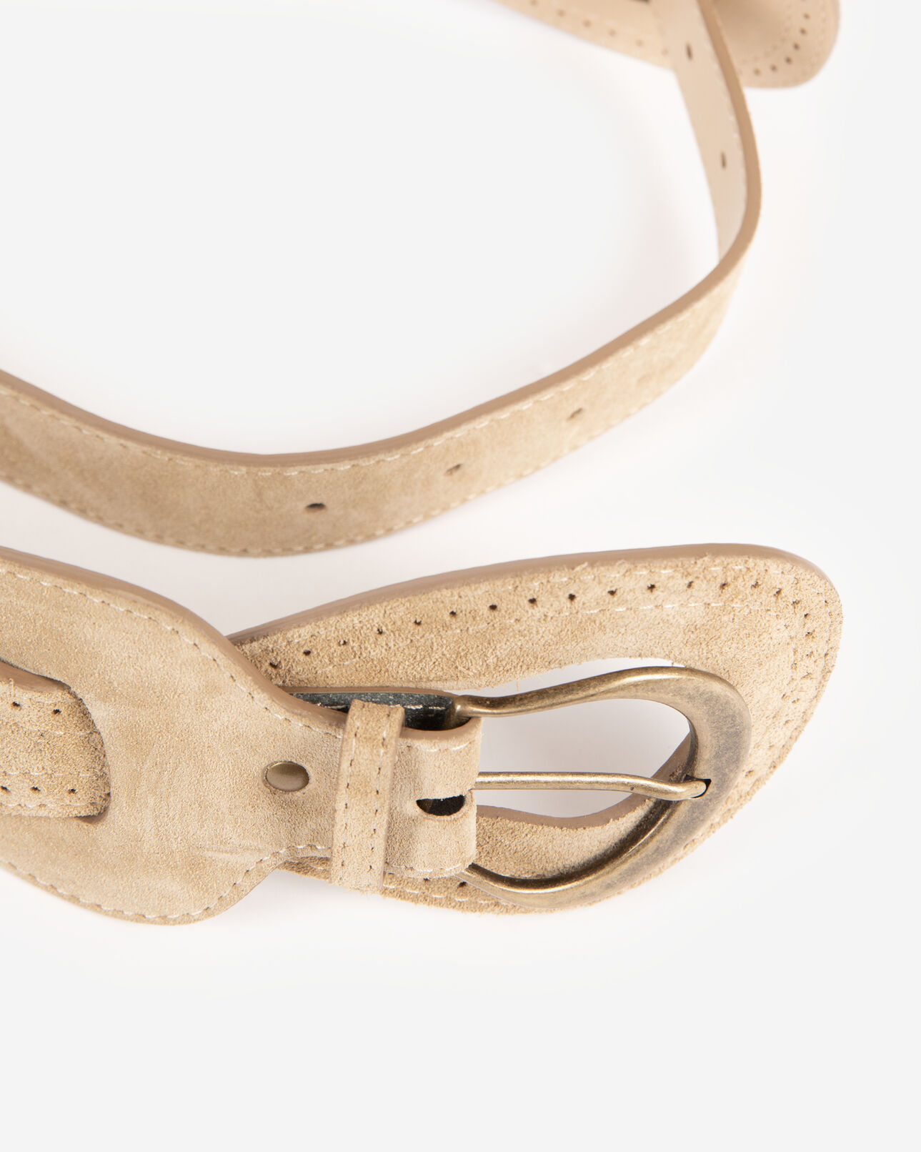 The Kooples FEMME CAMEL / BROWN ceinture corset en cuir camel