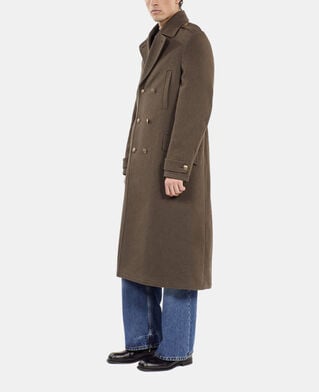 The Kooples MEN KAKI long khaki officer-style coat