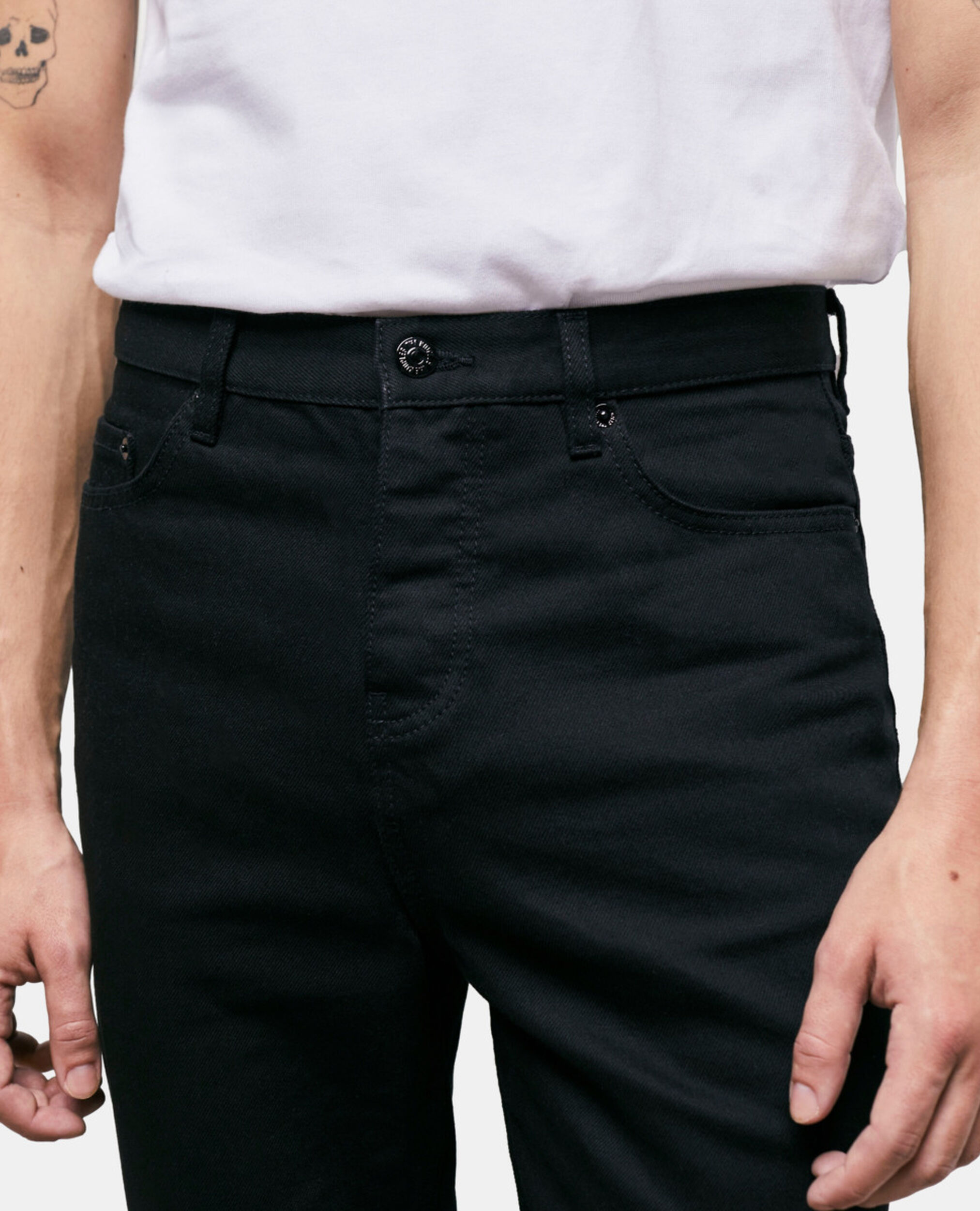 Jean droit noir, BLACK, hi-res image number null