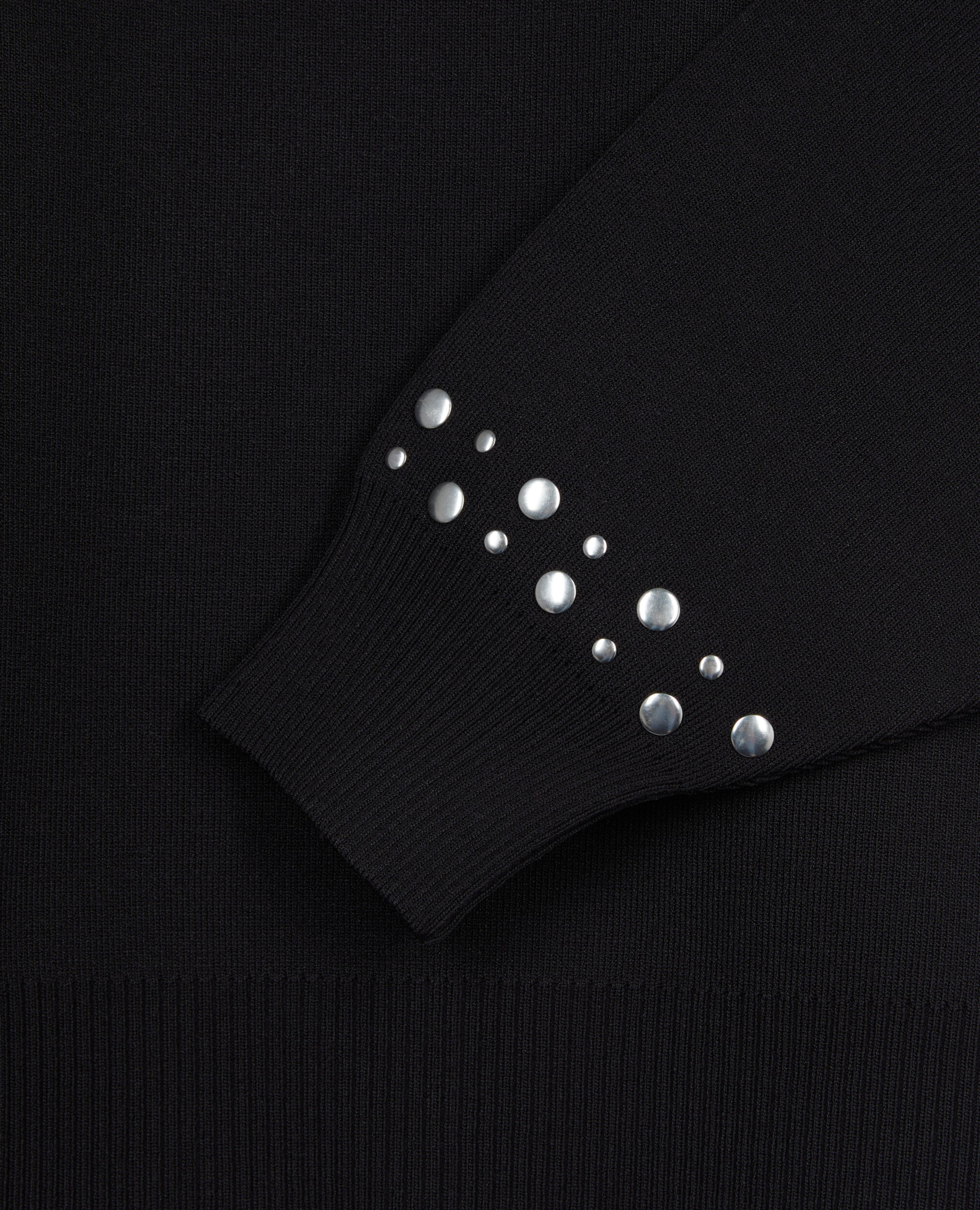 Sweatshirt noir avec studs, BLACK, hi-res image number null