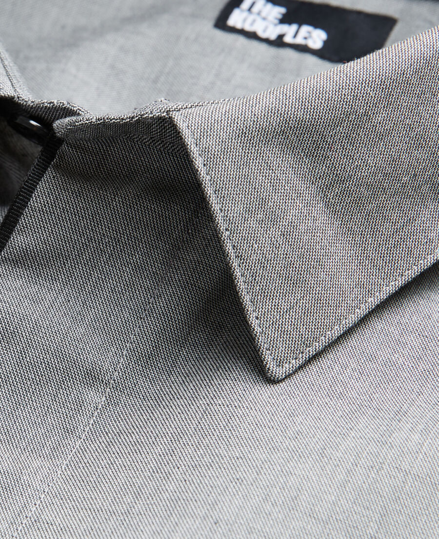 check shirt with classic collar