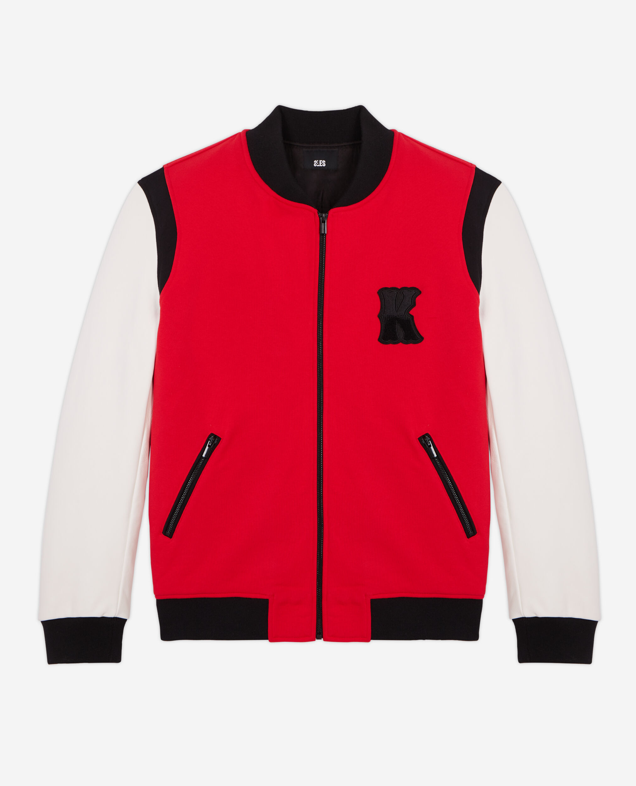 Embroidered leather jacket The Kooples