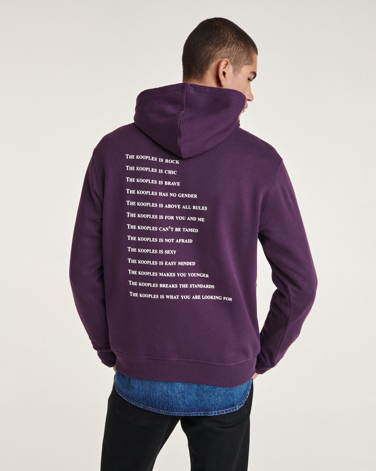 The Kooples HOMME PURPLE sweat violet sérigraphie what is