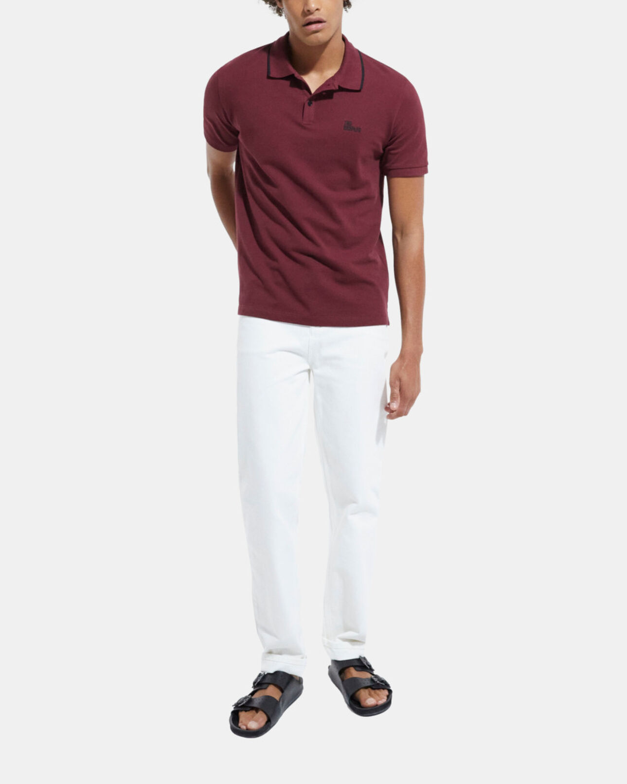 The Kooples MEN BURGUNDY classic burgundy polo