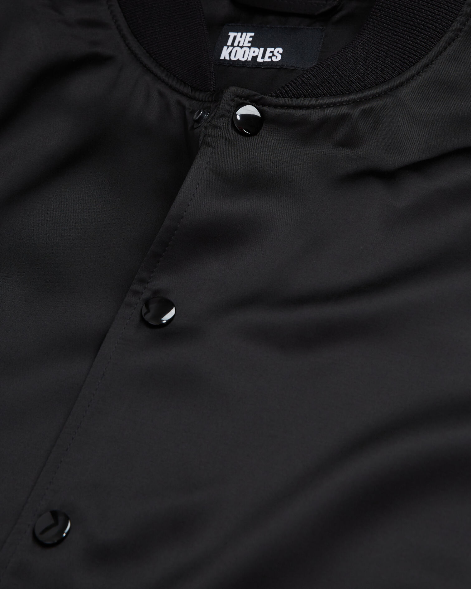 Black satin effect jacket, BLACK, hi-res image number null